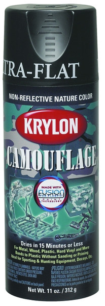 Krylon K04291777 Spray Paint, Flat, Camouflage Khaki, 12 oz [SKU: ORG5571351]