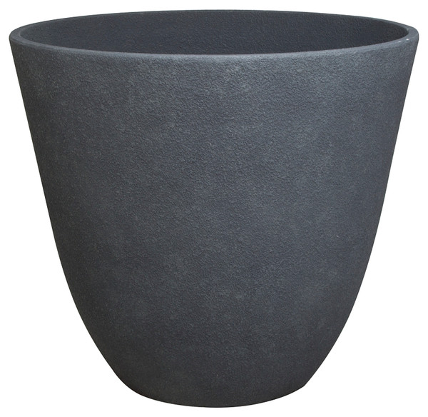 Landscapers Select Planter, 22 in Dia, Round, Resin, Dark Monzonite [SKU: ORG9100900]