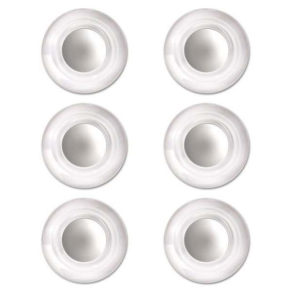 Glass Magnets, Large, Clear, 0.45" Diameter, 6/Pack [SKU: QRT85391]
