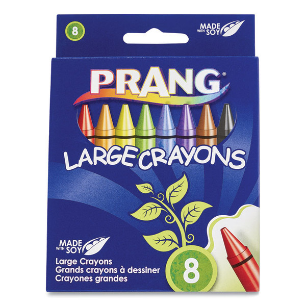 Large Crayons Made with Soy, 8 Colors/Pack [SKU: DIXX00900]