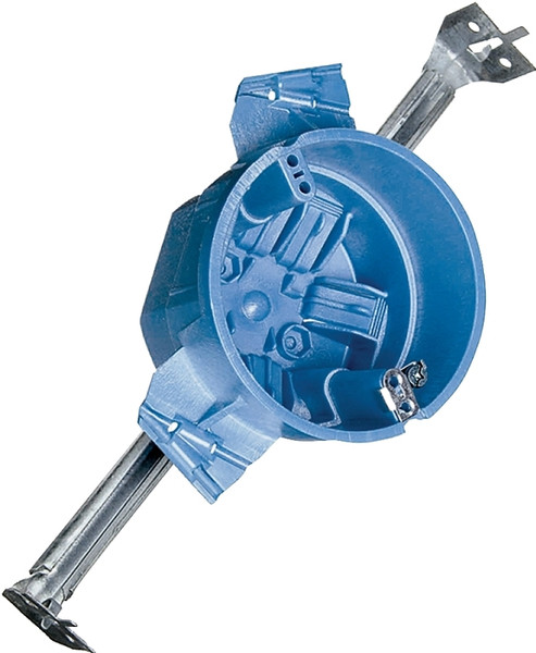 Carlon BH525HP Ceiling Box, 4 in W, 4 in D, 3 in H, 1 -Gang, Polycarbonate, Blue [SKU: ORG8586901]