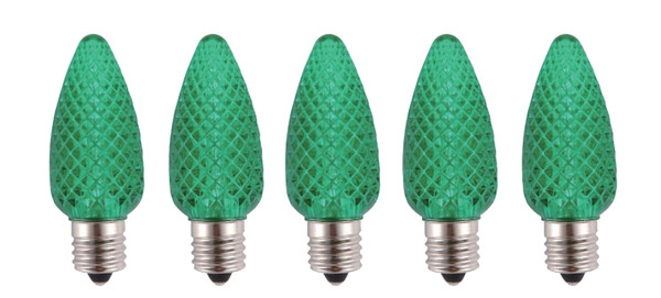 Hometown Holidays 24995 Bulb, Intermediate Lamp Base, LED Lamp, Crystal Green Light [SKU: ORG7370117]