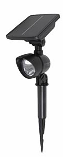 Boston Harbor Solar Spotlight, Li-Ion Battery, 18650 Battery, 7-Lamp, Plastic Fixture, Black [SKU: ORG9176090]