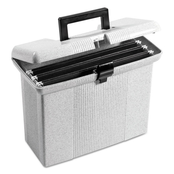 Portable File Boxes, Letter Files, 14.88" x 6.5" x 11.88", Granite [SKU: PFX41737]