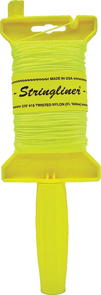 Stringliner 11412 Line Reel, 270 ft L Line, Fluorescent Yellow Line [SKU: ORG6274740]