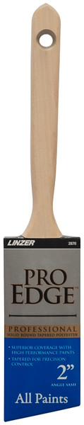 Linzer 2870-2 Paint Brush, 2 in W, Polyester Bristle, Angle Sash Handle [SKU: ORG7210255]