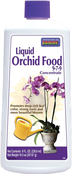 Bonide 105 Orchid Food, 8 oz Bottle, Liquid, 9-7-9 N-P-K Ratio [SKU: ORG0539981]