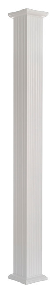 AFCO 800AC610 Column, 10 ft H, Square, Aluminum, White [SKU: ORG8717605]