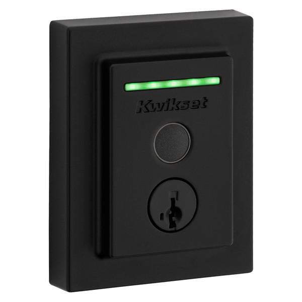 Kwikset Halo Series 959 CNT FPTR WIFI 514 Wi-Fi Enabled Smart Lock, Keyed Key, Brass/Steel, Matte Black, Residential [SKU: ORG8382178]