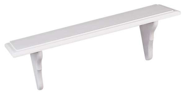 Knape & Vogt 2110 WH 7.5X35 Straight Shelf Kit, 50 lb, 1-Shelf, 35 in L, 7-1/2 in W, Solid Pine [SKU: ORG6056436]