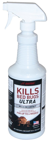 J.T. EATON 218-W Bed Bug Killer, Liquid, Spray Application, Attic, Basement, Bedroom, Garage, Indoors, Laundry Room [SKU: ORG2151470]
