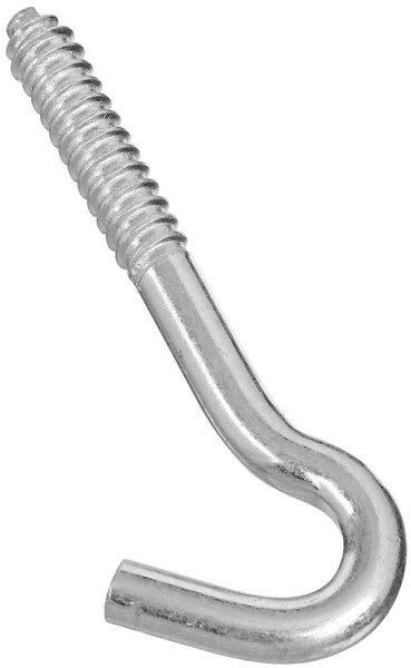 National Hardware 2154BC Series N220-830 Screw Hook, 3/8 in Opening, 4-1/2 in L, Steel, Zinc [SKU: ORG0988683]