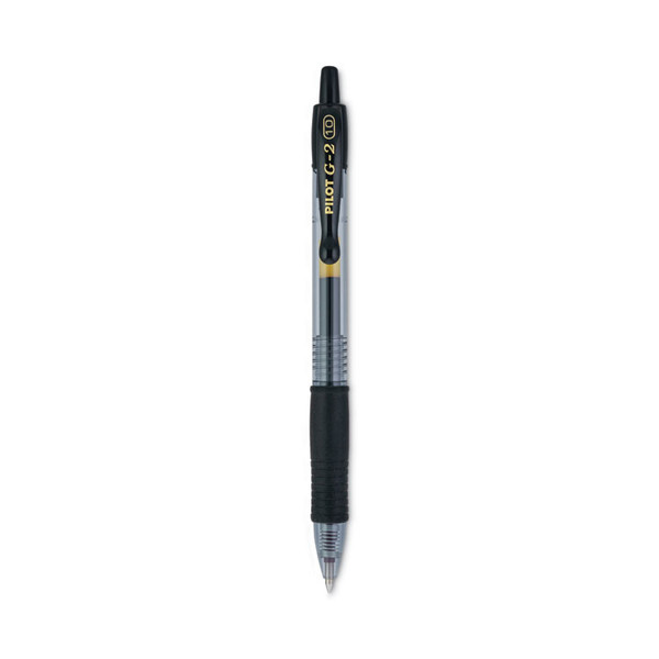 G2 Premium Gel Pen, Retractable, Bold 1 mm, Black Ink, Smoke Barrel, Dozen [SKU: PIL31256]