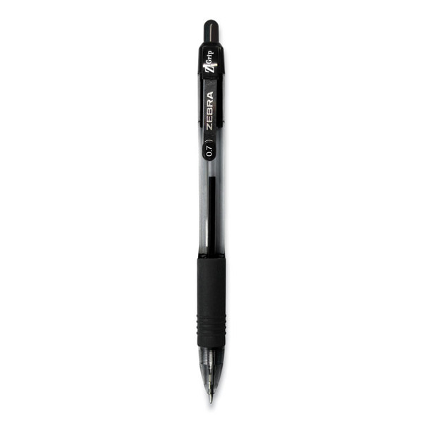 Z-Grip Ballpoint Pen, Retractable, Medium 0.7 mm, Black Ink, Black Tinted Barrel, 30/Pack [SKU: ZEB25130]