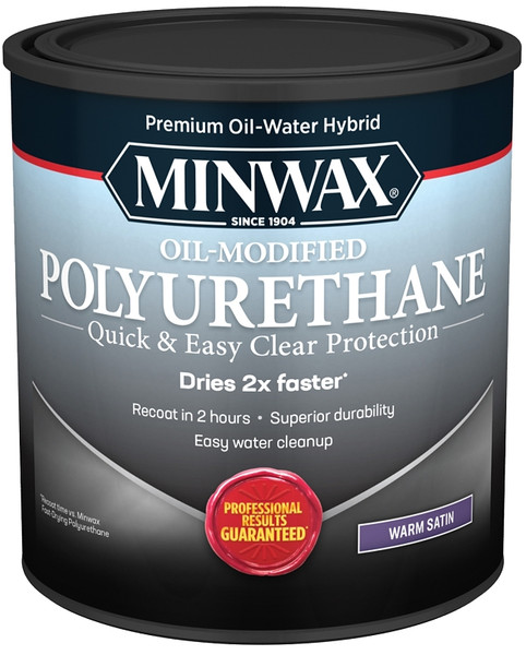 Minwax 630250444 Polyurethane, Liquid, Clear, 1 qt, Can [SKU: ORG8996530]