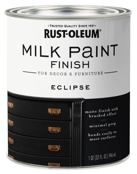 RUST-OLEUM 331052 Milk Paint Finish, Matte, Eclipse, 1 qt, Can [SKU: ORG1191345]