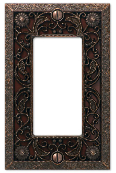 Amerelle 65RDB Wallplate, 4-1/2 in L, 2-13/16 in W, 1 -Gang, Metal, Bronze [SKU: ORG1075076]