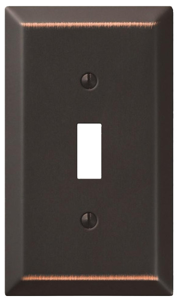 AmerTac 163TDB Wallplate, 4-15/16 in L, 2-7/8 in W, 1 -Gang, Steel, Aged Bronze [SKU: ORG8169880]