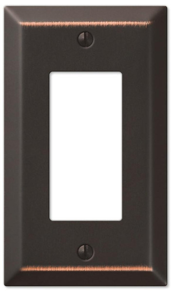 AmerTac Century 163RDB Switch Wallplate, 4-15/16 in L, 2-7/8 in W, 1 -Gang, Stamped Steel, Aged Bronze [SKU: ORG5538657]