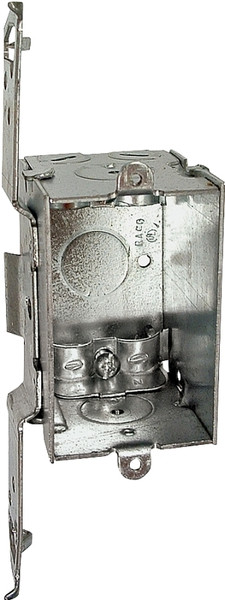 Orbit 6358469 Gangable Switch Box, 1 -Gang, 7 -Knockout, 1/2 in Knockout, Steel, Galvanized, Bracket Mounting [SKU: ORG6358469]