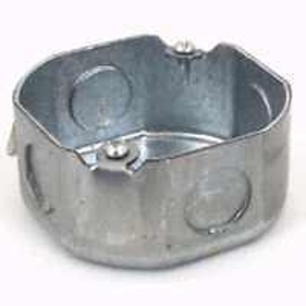 Orbit 3RB 3RB-50 Outlet Box with Extension Ring, 1 -Gang, 5 -Knockout, 1/2 in Knockout, Steel, Gray, Galvanized [SKU: ORG6149504]