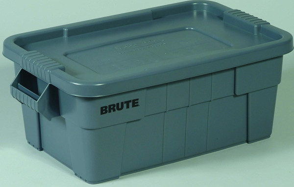 Brute 1836781 Storage Tote with Lid, Gray, 27-7/8 in L, 17-3/8 in W, 15 in H [SKU: ORG7104474]