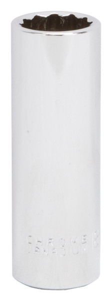 Vulcan MT6528979 Drive Socket, 18 mm Socket, 1/2 in Drive, 12-Point, Chrome Vanadium Steel, Chrome [SKU: ORG2129112]