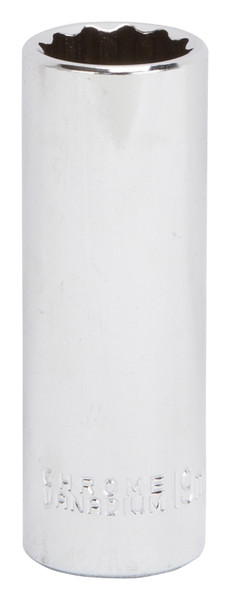Vulcan MT6528980 Drive Socket, 19 mm Socket, 1/2 in Drive, 12-Point, Chrome Vanadium Steel, Chrome [SKU: ORG2333722]