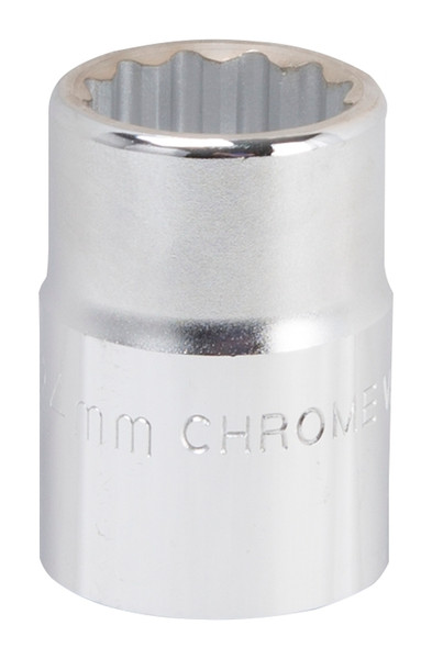 Vulcan MT-SM6024 Drive Socket, 24 mm Socket, 3/4 in Drive, 12-Point, Chrome Vanadium Steel, Chrome [SKU: ORG3133055]