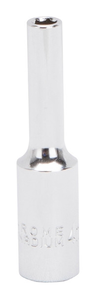 Vulcan MT6487800 Drive Socket, 4 mm Socket, 1/4 in Drive, 6-Point, Chrome Vanadium Steel, Chrome [SKU: ORG3922838]