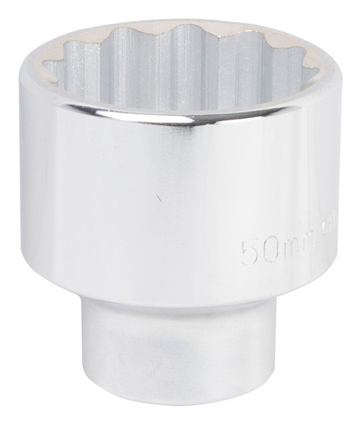 Vulcan MT-SM6050 Drive Socket, 50 mm Socket, 3/4 in Drive, 12-Point, Chrome Vanadium Steel, Chrome [SKU: ORG4408423]