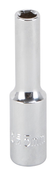 Vulcan MT6487802 Drive Socket, 5 mm Socket, 1/4 in Drive, 6-Point, Chrome Vanadium Steel, Chrome [SKU: ORG4826046]