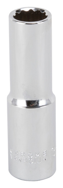 Vulcan MT6528974 Drive Socket, 13 mm Socket, 1/2 in Drive, 12-Point, Chrome Vanadium Steel, Chrome [SKU: ORG8411787]