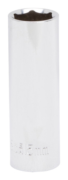Vulcan MT6507032 Drive Socket, 15 mm Socket, 3/8 in Drive, 6-Point, Chrome Vanadium Steel, Chrome [SKU: ORG8535148]