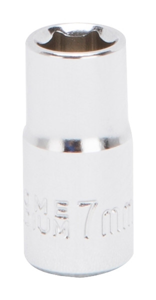 Vulcan MT6489512 Drive Socket, 7 mm Socket, 1/4 in Drive, 6-Point, Chrome Vanadium Steel, Chrome [SKU: ORG8823718]