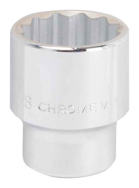 Vulcan MT-SS6044 Drive Socket, 1-3/8 in Socket, 3/4 in Drive, 12-Point, Chrome Vanadium Steel, Chrome [SKU: ORG1273747]