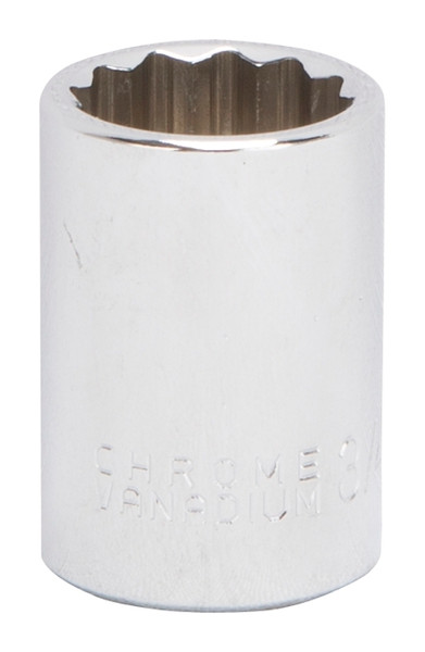 Vulcan MT6517270 Drive Socket, 3/4 in Socket, 1/2 in Drive, 12-Point, Chrome Vanadium Steel, Chrome [SKU: ORG3478054]
