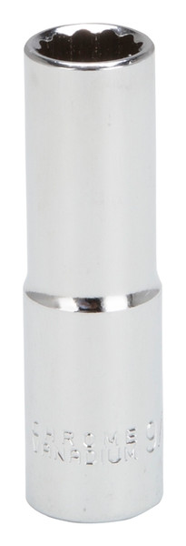 Vulcan MT65273523L Drive Socket, 9/16 in Socket, 1/2 in Drive, 12-Point, Chrome Vanadium Steel, Chrome [SKU: ORG7013949]