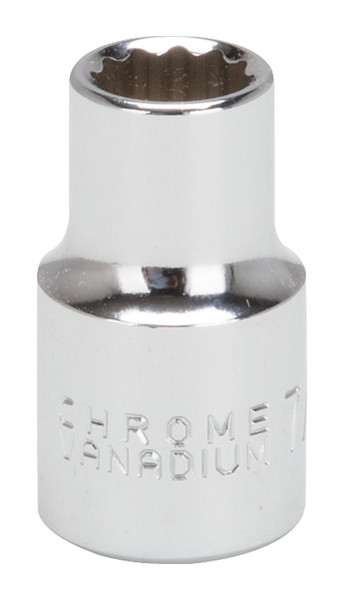 Vulcan MT6515241 Drive Socket, 7/16 in Socket, 1/2 in Drive, 12-Point, Chrome Vanadium Steel, Chrome [SKU: ORG7018336]
