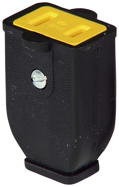 Eaton Wiring Devices SA155 Electrical Connector, 2 -Pole, 15 A, 125 V, NEMA: NEMA 1-15, Black [SKU: ORG5789953]