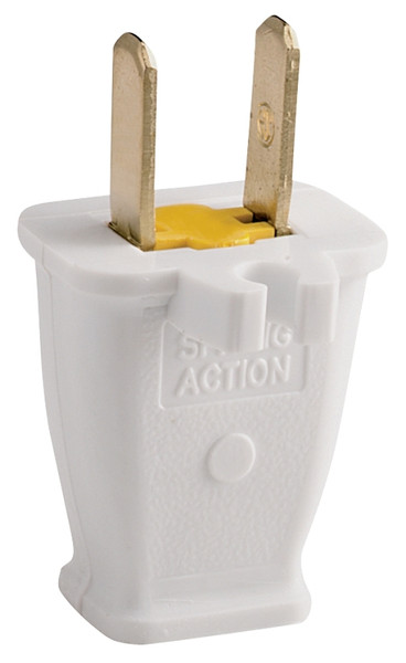 Eaton Wiring Devices SA940W Electrical Plug, 2 -Pole, 15 A, 125 V, NEMA: NEMA 1-15, White [SKU: ORG4987822]