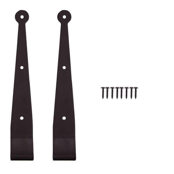 ProSource SH-S01-PS Strap Hinge, 10 in, Black, Screw Mounting [SKU: ORG1234848]