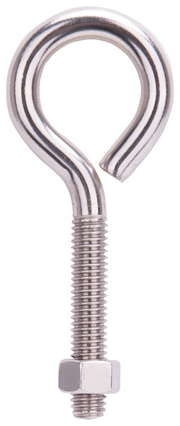 ProSource LR298 Eye Bolt, 9.5 mm Thread, Machine Thread, 2 in L Thread, 1-5/8 in Dia Eye, 414 lb Working Load [SKU: ORG9967415]