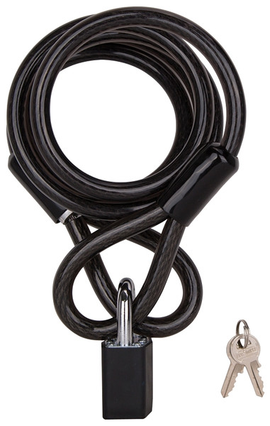 ProSource HD-HLL305LP-3L Cable Lock, Standard Shackle, 11/32 in Dia Shackle, Steel Shackle, M1 Keyway [SKU: ORG2502151]