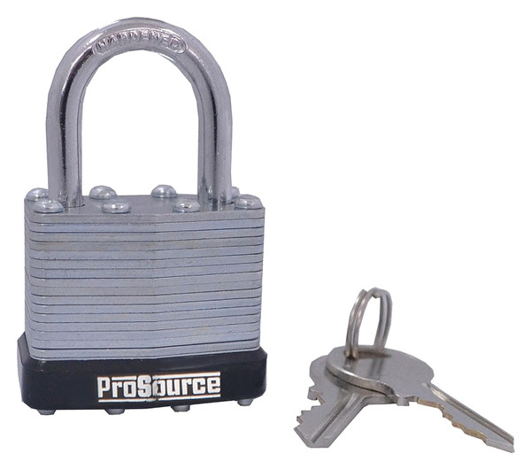 ProSource HD00034-3L Padlock, Standard Shackle, 1/4 in Dia Shackle, Steel, M1 Keyway [SKU: ORG2348613]