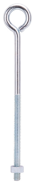 ProSource LR274 Eye Bolt, 6.2 mm Thread, Machine Thread, 3 in L Thread, 1 in Dia Eye, 145 lb Working Load, Steel, Zinc [SKU: ORG9427626]