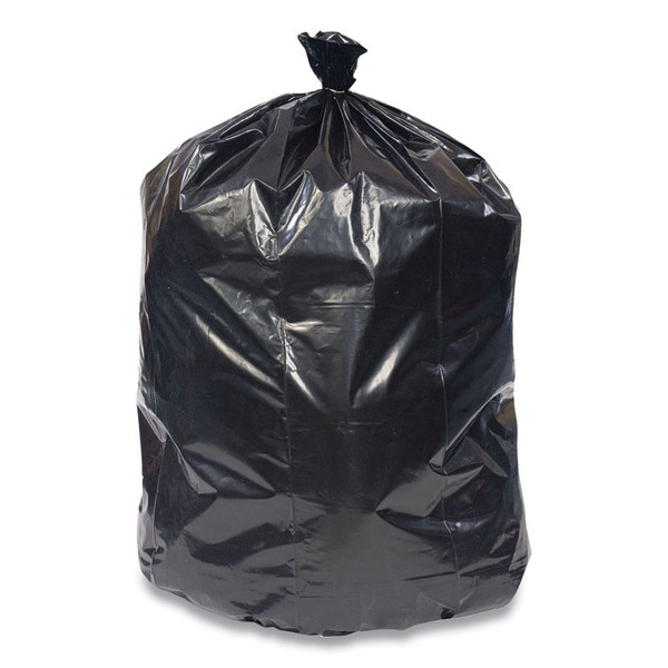 High-Density Can Liners, 45 gal, 22 mic, 40" x 48", Black, 25 Bags/Roll, 6 Rolls/Carton [SKU: CWZ814867]