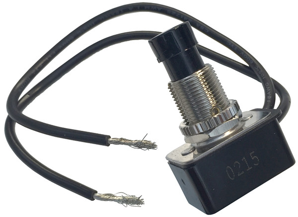GB GSW-21 Pushbutton Switch, 4/8/10 A, 125/250 V, SPST, Lead Wire Terminal, Plastic Housing Material, Chrome [SKU: ORG6436174]
