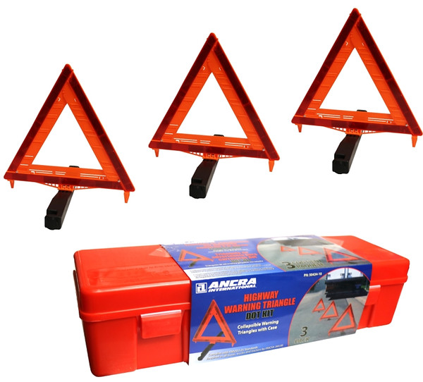 ANCRA 50434-10 Reflective Triangle Warning Kit [SKU: ORG4568937]