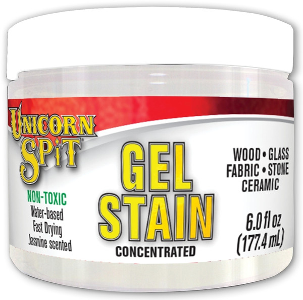ECLECTIC UNICORN SPIT 5772005 Gel Stain and Glaze, White, 6 fl-oz, Jar [SKU: ORG7383417]